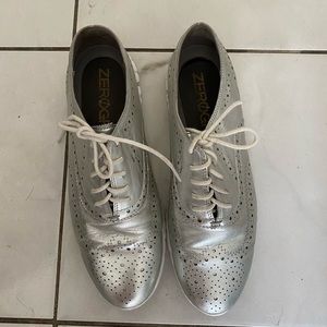 Cole Haan Women's Zerogrand Metallic Leather Wingtip Oxford Sneakers